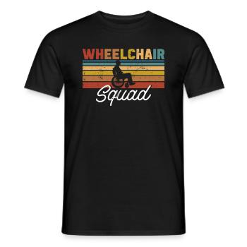 Fauteuil roulant Fauteuil roulant Handicap Drôle - T-shirt homme - noir - Devant - AI Model Male 178 light (178cm)