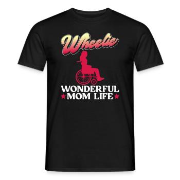 Wheelchair Wheelchair Disability Funny - Men's T-Shirt - black - Front - AI Model Male 178 light (178cm)