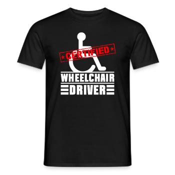 Wheelchair Wheelchair Disability Funny - Men's T-Shirt - black - Front - AI Model Male 178 light (178cm)