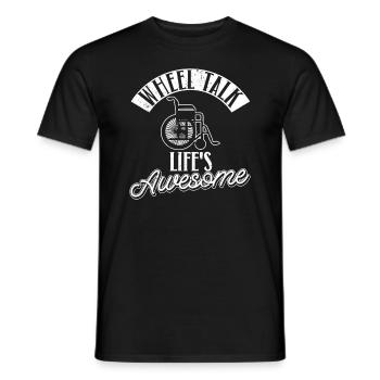 Wheelchair Wheelchair Disability Funny - Men's T-Shirt - black - Front - AI Model Male 178 light (178cm)