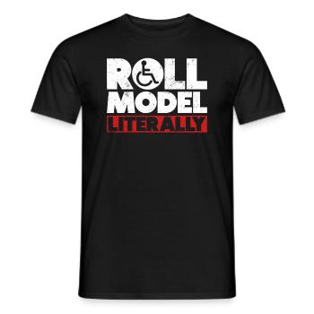 Wheelchair Wheelchair Disability Funny - Men's T-Shirt - black - Front - AI Model Male 178 light (178cm)