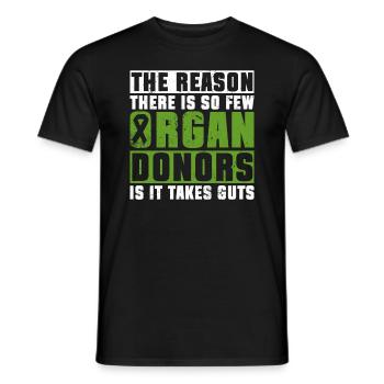 Organ Donor Organ Transplant Organ Donation - Men's T-Shirt - black - Front - AI Model Male 178 light (178cm)