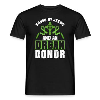 Organ Donor Organ Transplant Organ Donation - Men's T-Shirt - black - Front - AI Model Male 178 light (178cm)