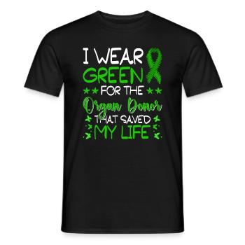 Organ Donor Organ Transplant Organ Donation - Men's T-Shirt - black - Front - AI Model Male 178 light (178cm)