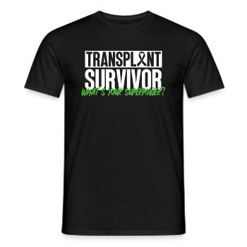 Organ Donor Organ Transplant Organ Donation - Men's T-Shirt - black - Front - AI Model Male 178 light (178cm)
