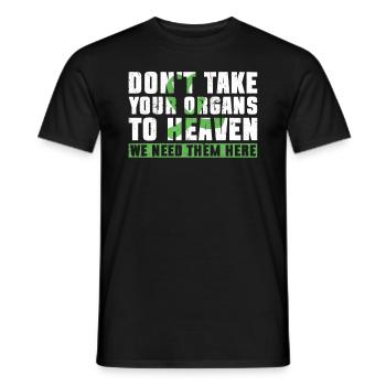 Organ Donor Organ Transplant Organ Donation - Men's T-Shirt - black - Front - AI Model Male 178 light (178cm)