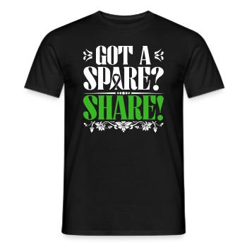 Don d’organes Greffe d’organes Don d’organes - T-shirt homme - noir - Devant - AI Model Male 178 light (178cm)