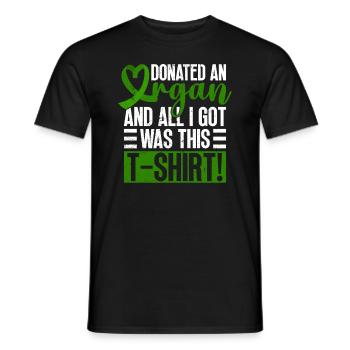 Organ Donor Organ Transplant Organ Donation - Men's T-Shirt - black - Front - AI Model Male 178 light (178cm)