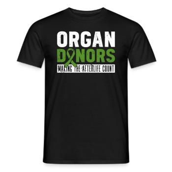 Don d’organes Greffe d’organes Don d’organes - T-shirt homme - noir - Devant - AI Model Male 178 light (178cm)