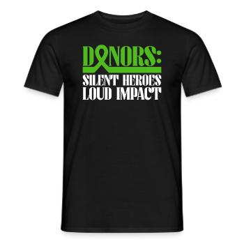 Don d’organes Greffe d’organes Don d’organes - T-shirt homme - noir - Devant - AI Model Male 178 light (178cm)
