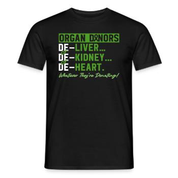 Organ Donor Organ Transplant Organ Donation - Men's T-Shirt - black - Front - AI Model Male 178 light (178cm)