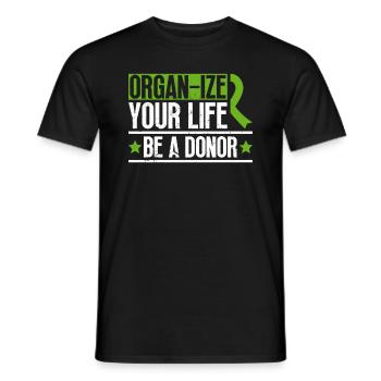 Organ Donor Organ Transplant Organ Donation - Men's T-Shirt - black - Front - AI Model Male 178 light (178cm)