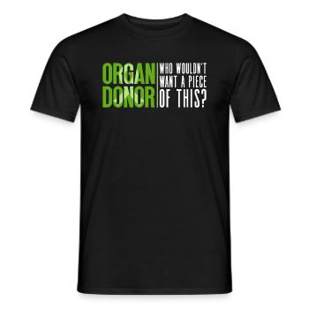 Organ Donor Organ Transplant Organ Donation - Men's T-Shirt - black - Front - AI Model Male 178 light (178cm)