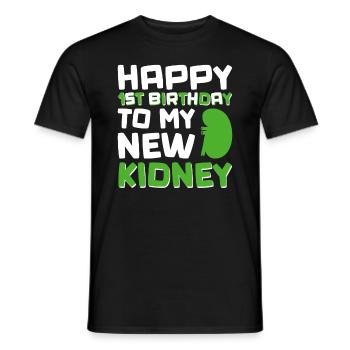 Organ Donor Kidney Organ Transplant - Men's T-Shirt - black - Front - AI Model Male 178 light (178cm)