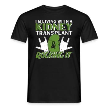 Organ Donor Kidney Organ Transplant - Men's T-Shirt - black - Front - AI Model Male 178 light (178cm)