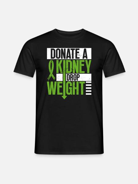 Organspender Niere Organtransplantation - Männer T-Shirt - Schwarz