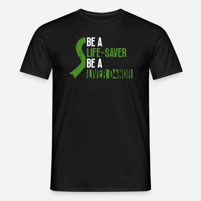 Organspender Leber Organtransplantation - Männer T-Shirt - Schwarz