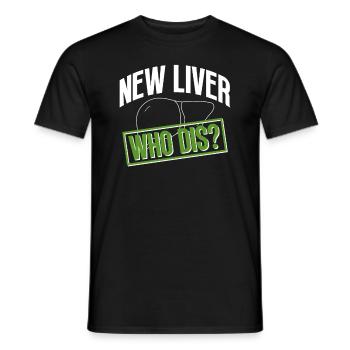 Greffe d’organe hépatique d’un donneur d’organes - T-shirt homme - noir - Devant - AI Model Male 178 light (178cm)