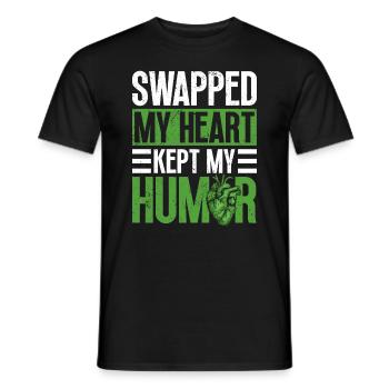 Organ Donor Heart Organ Transplant - Men's T-Shirt - black - Front - AI Model Male 178 light (178cm)