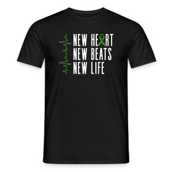 Organ Donor Heart Organ Transplant - Men's T-Shirt - black - Front - AI Model Male 178 light (178cm)