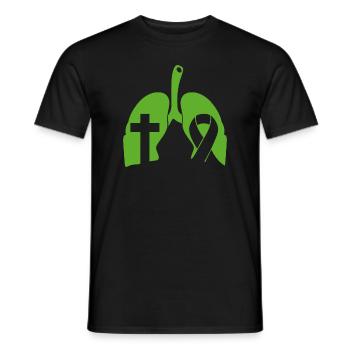 Organ Donor Lunge Organ Transplant - Men's T-Shirt - black - Front - AI Model Male 178 light (178cm)