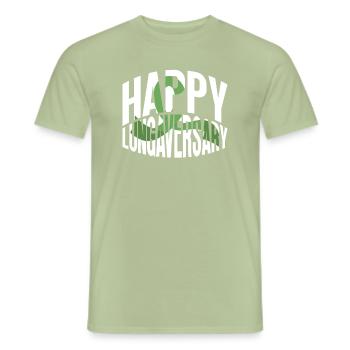 Greffe d’organe par fente de donneur d’organes - T-shirt homme - vert sauge - Devant - AI Model Male 178 light (178cm)