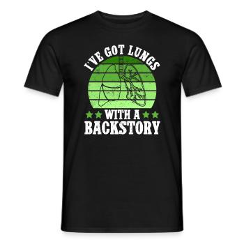 Organ Donor Lunge Organ Transplant - Men's T-Shirt - black - Front - AI Model Male 178 light (178cm)