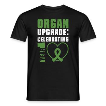 Organ 1 Jahr Transplantation Organspende - Männer T-Shirt - Schwarz - Vorne - AI Model Male 178 light (178cm)