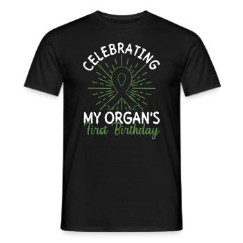 Organ 1 Jahr Transplantation Organspende - Männer T-Shirt - Schwarz - Vorne - AI Model Male 178 light (178cm)