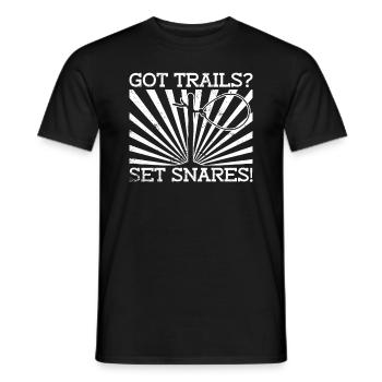 Piège à animaux Piège à collet métallique - T-shirt homme - noir - Devant - AI Model Male 178 light (178cm)