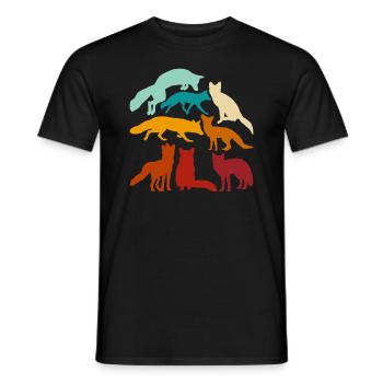 Cadeaux amusants pour les amoureux du renard - T-shirt homme - noir - Devant - AI Model Male 178 light (178cm)