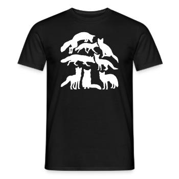 Cadeaux amusants pour les amoureux du renard - T-shirt homme - noir - Devant - AI Model Male 178 light (178cm)