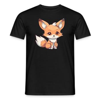 Cadeaux amusants pour les amoureux du renard - T-shirt homme - noir - Devant - AI Model Male 178 light (178cm)
