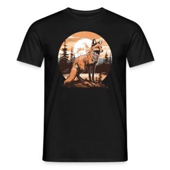 Cadeaux amusants pour les amoureux du renard - T-shirt homme - noir - Devant - AI Model Male 178 light (178cm)