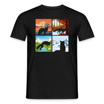 Cadeaux amusants pour les amoureux du renard - T-shirt homme - noir - Devant - AI Model Male 178 light (178cm)