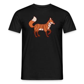 Funny Fox Christmas Gifts - Men's T-Shirt - black - Front - AI Model Male 178 light (178cm)