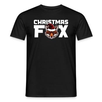 Funny Fox Christmas Gifts - Men's T-Shirt - black - Front - AI Model Male 178 light (178cm)