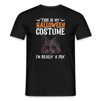 Fox Lover Spooky Fox Halloween Gift - Men's T-Shirt - black - Front - AI Model Male 178 light (178cm)