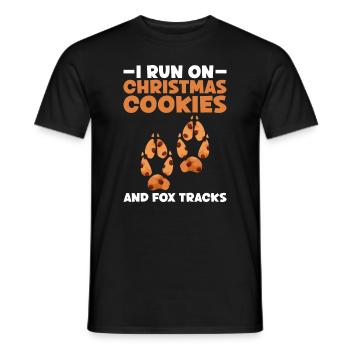 Fox Lover Funny Fox Christmas Gifts - Men's T-Shirt - black - Front - AI Model Male 178 light (178cm)
