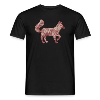 Fox Lover Spooky Fox Halloween Gift - Men's T-Shirt - black - Front - AI Model Male 178 light (178cm)