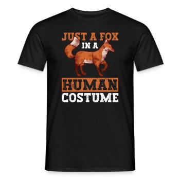 Funny Fox Halloween Gifts - Men's T-Shirt - black - Front - AI Model Male 178 light (178cm)