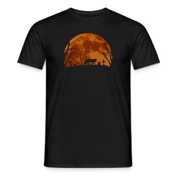 Fox Lover Spooky Fox Halloween Gift - Men's T-Shirt - black - Front - AI Model Male 178 light (178cm)