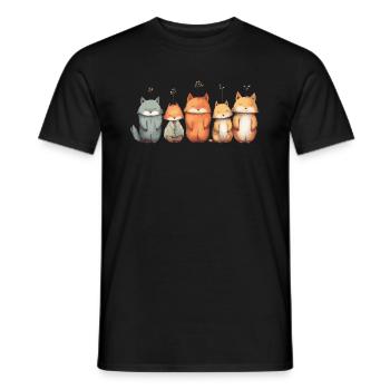 Cadeaux esthétiques pour les amoureux du renard - T-shirt homme - noir - Devant - AI Model Male 178 light (178cm)