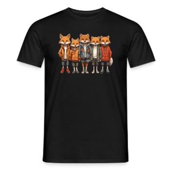 Cadeaux esthétiques pour les amoureux du renard - T-shirt homme - noir - Devant - AI Model Male 178 light (178cm)