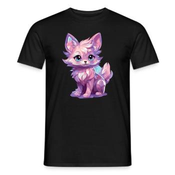 Cadeaux esthétiques pour les amoureux du renard - T-shirt homme - noir - Devant - AI Model Male 178 light (178cm)