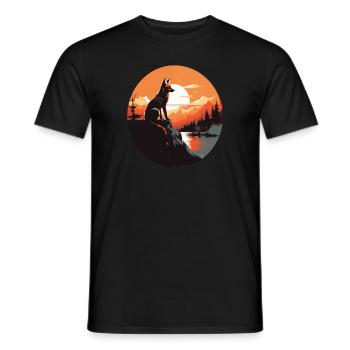 Cadeaux esthétiques pour les amoureux du renard - T-shirt homme - noir - Devant - AI Model Male 178 light (178cm)