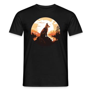 Cadeaux esthétiques pour les amoureux du renard - T-shirt homme - noir - Devant - AI Model Male 178 light (178cm)