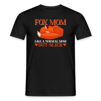 Funny Gifts for Fox Lovers - Men's T-Shirt - black - Front - AI Model Male 178 light (178cm)