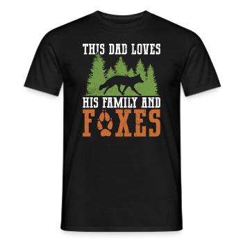 Funny Gifts for Fox Lovers - Men's T-Shirt - black - Front - AI Model Male 178 light (178cm)