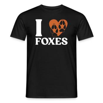 Cadeaux amusants pour les amoureux du renard - T-shirt homme - noir - Devant - AI Model Male 178 light (178cm)